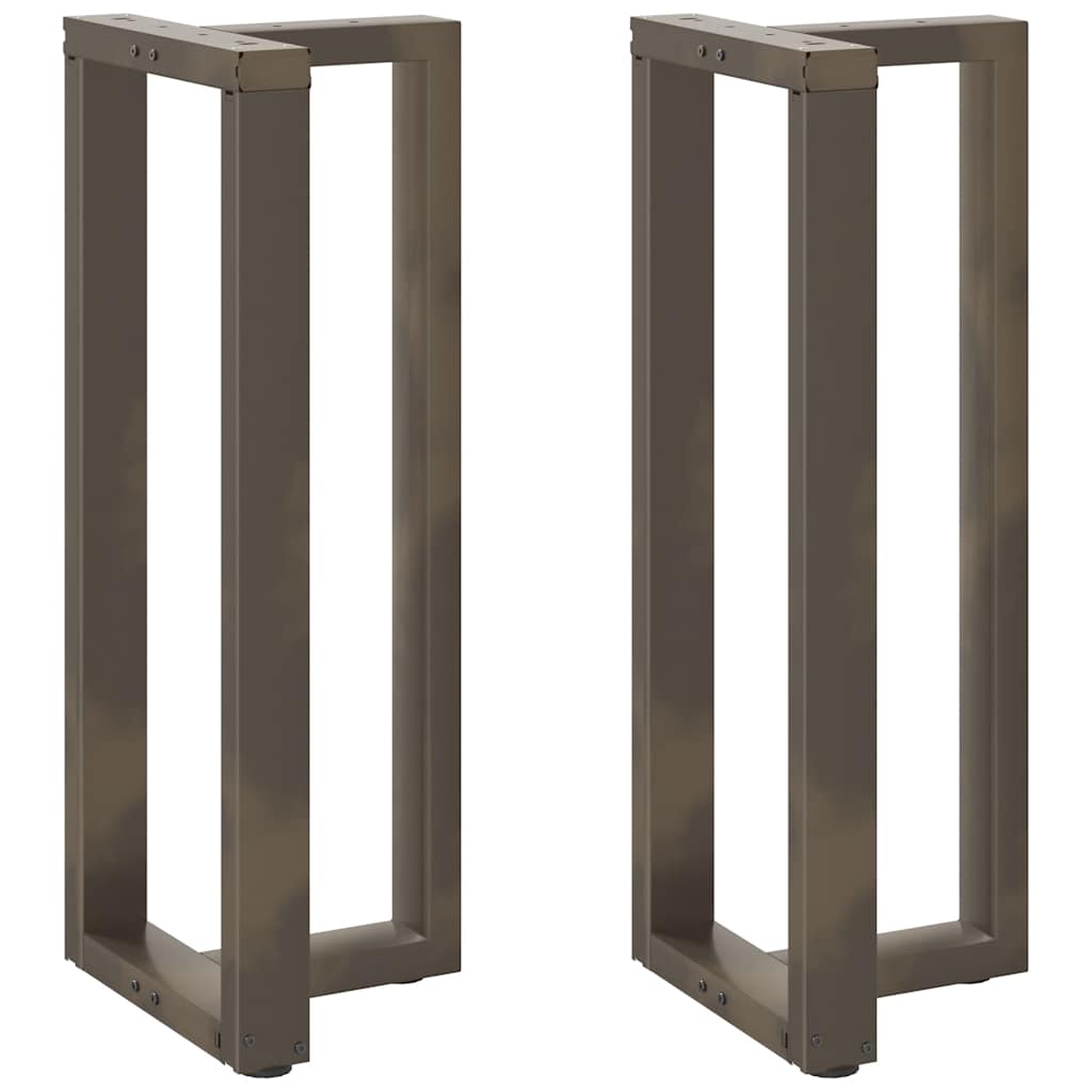 Pieds de table de bar en forme de T, 2 pièces, noir, 50 x 35 x (100-101) cm, acier - XIOS