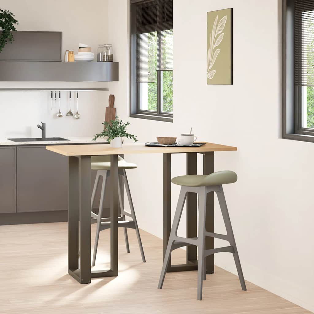 Pieds de table de bar en forme de T, 2 pièces, noir, 50 x 35 x (100-101) cm, acier - XIOS