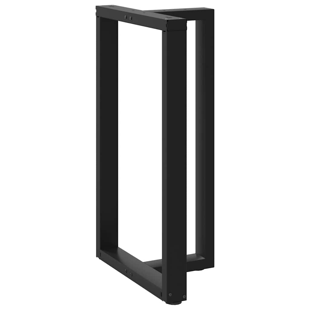 Pieds de table de bar en forme de T, 2 pièces, noir, 60 x 35 x (100-101) cm, acier - XIOS