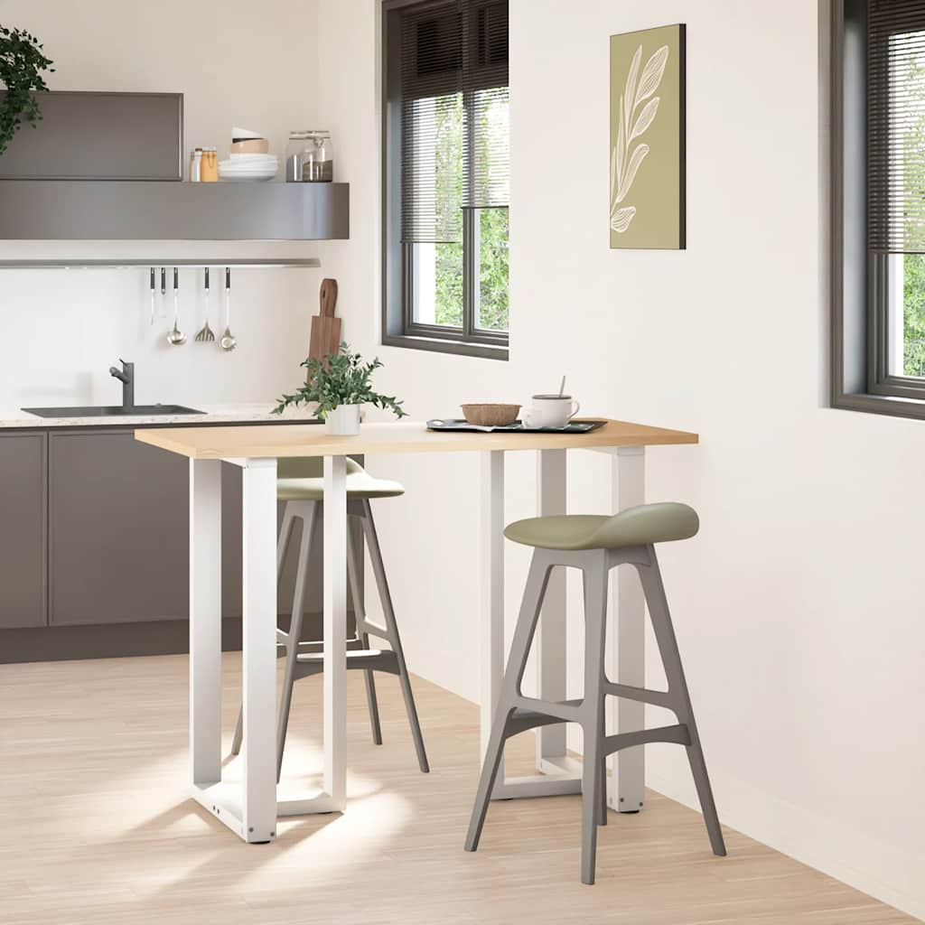 Pieds de table de bar en T, 2 pièces, blanc, 60 x 35 x (100-101) cm, acier - XIOS