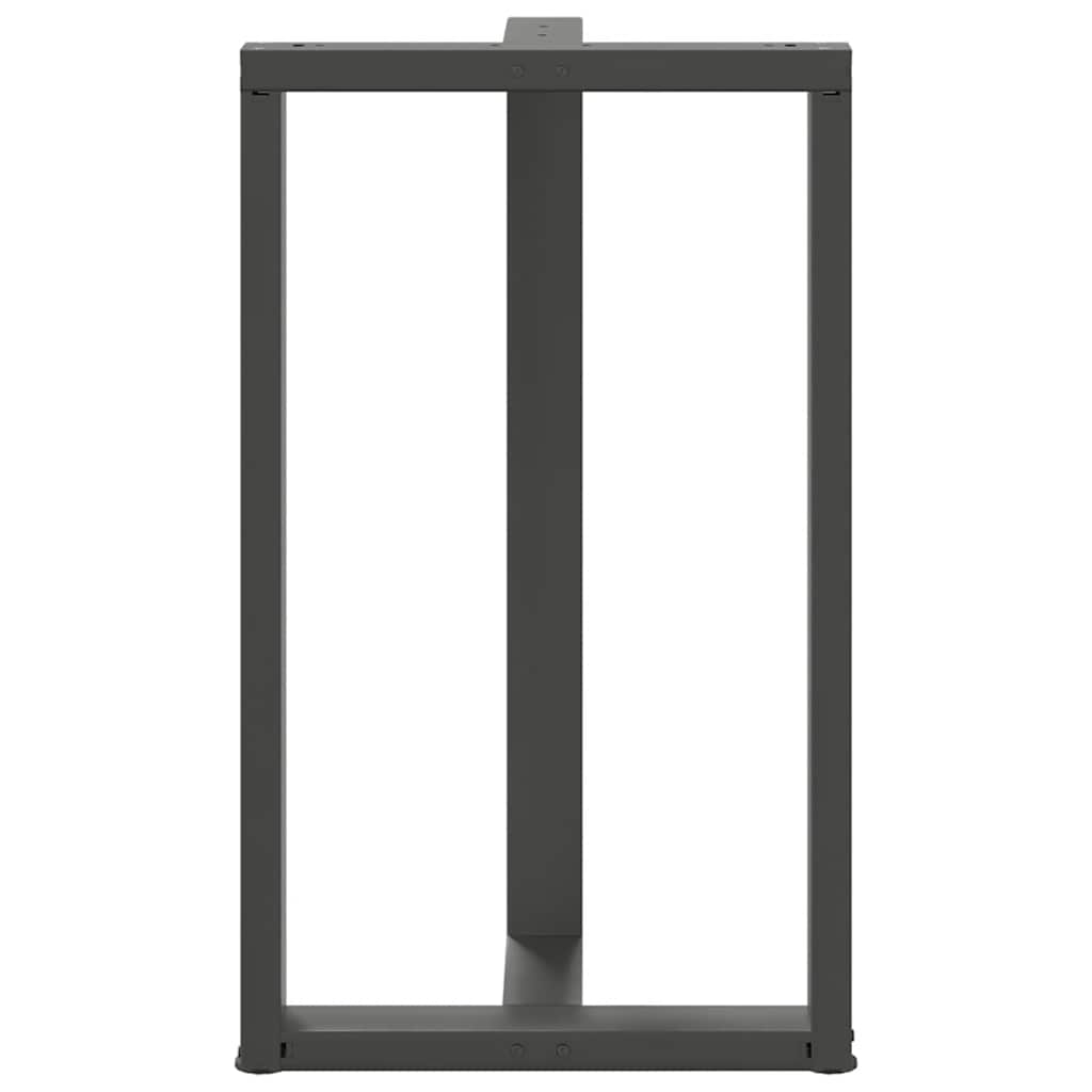 Pieds de table de bar en T, 2 pièces, anthracite, 60 x 35 x (100-101) cm, acier - XIOS