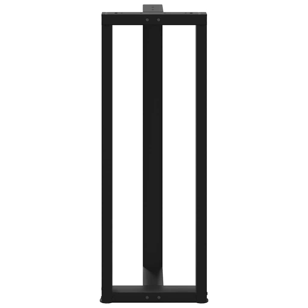 Pieds de table de bar en T, 2 pièces, noir, 40 x 35 x (110-111) cm, acier - XIOS