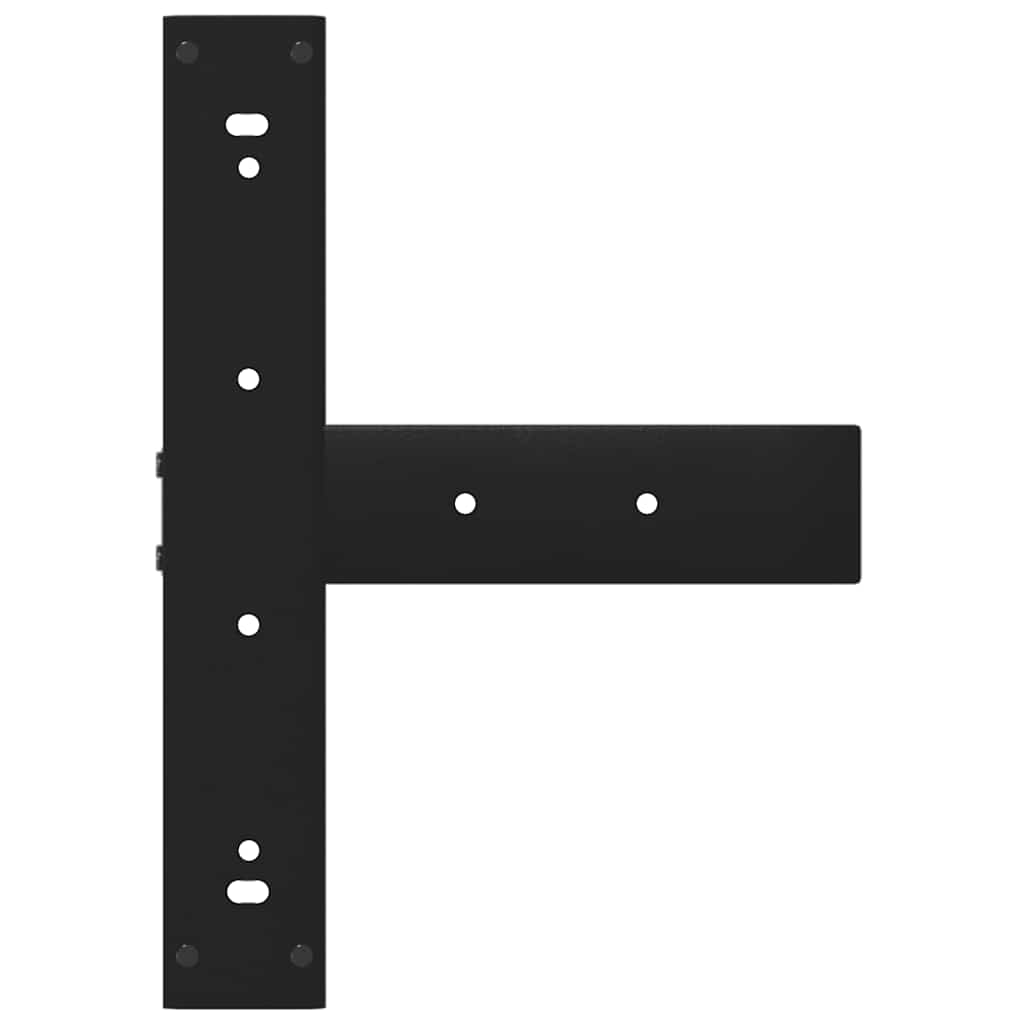 Pieds de table de bar en T, 2 pièces, noir, 40 x 35 x (110-111) cm, acier - XIOS