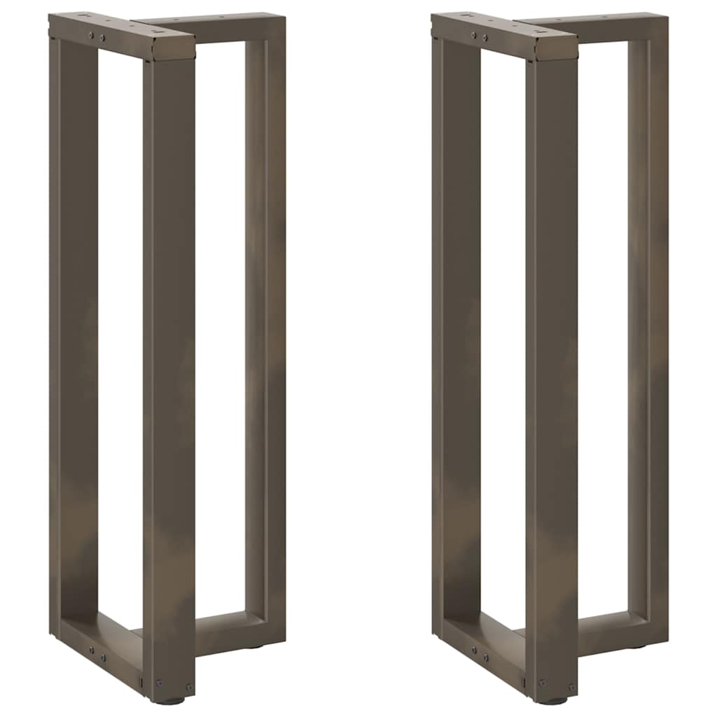 Pieds de table de bar en T, 2 pièces, noir, 40 x 35 x (110-111) cm, acier - XIOS