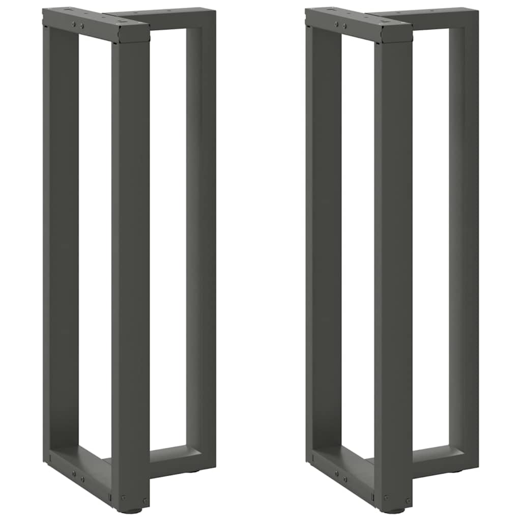 Pieds de table de bar en forme de T, 2 pièces, anthracite, 50 x 35 x (110-111) cm, acier - XIOS