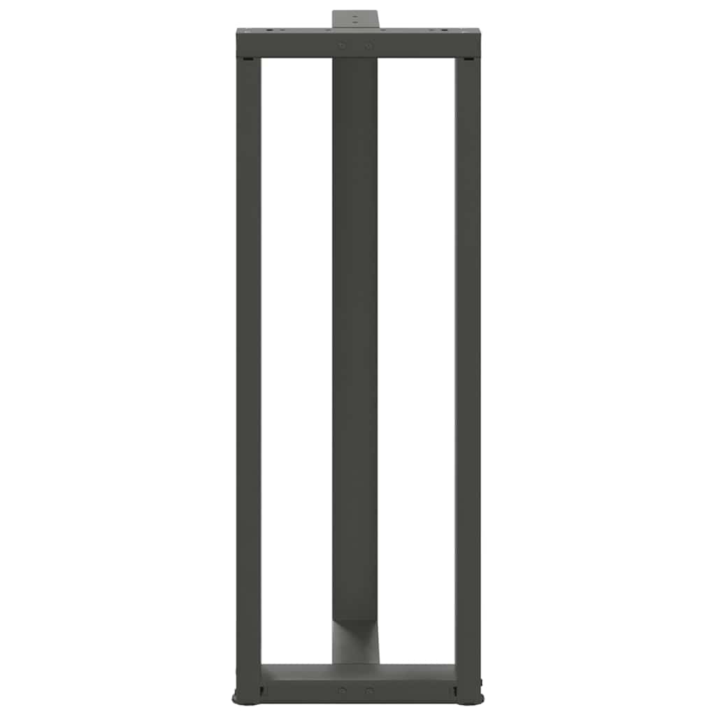 Pieds de table de bar en forme de T, 2 pièces, anthracite, 50 x 35 x (110-111) cm, acier - XIOS