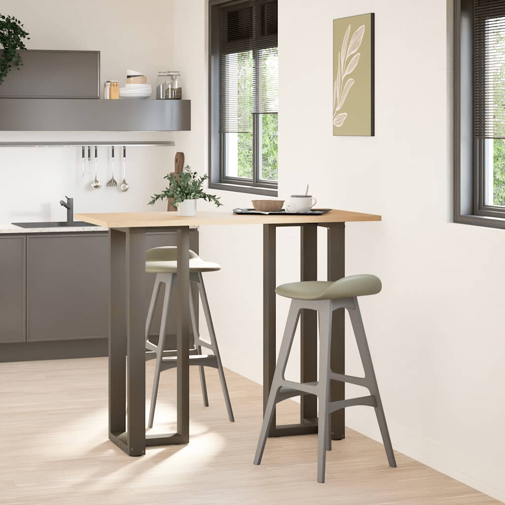 Pieds de table de bar en forme de T, 2 pièces, noir, 50 x 35 x (110-111) cm, acier - XIOS