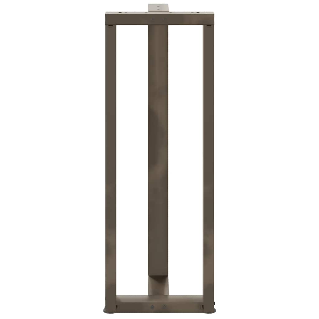 Pieds de table de bar en forme de T, 2 pièces, noir, 50 x 35 x (110-111) cm, acier - XIOS