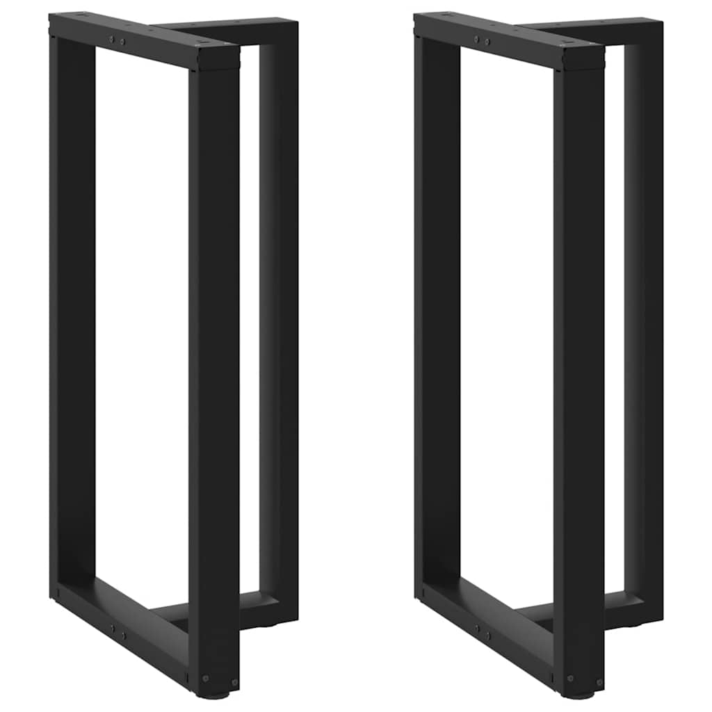 Pieds de table de bar en forme de T, 2 pièces, noir, 60 x 35 x (110-111) cm, acier - XIOS