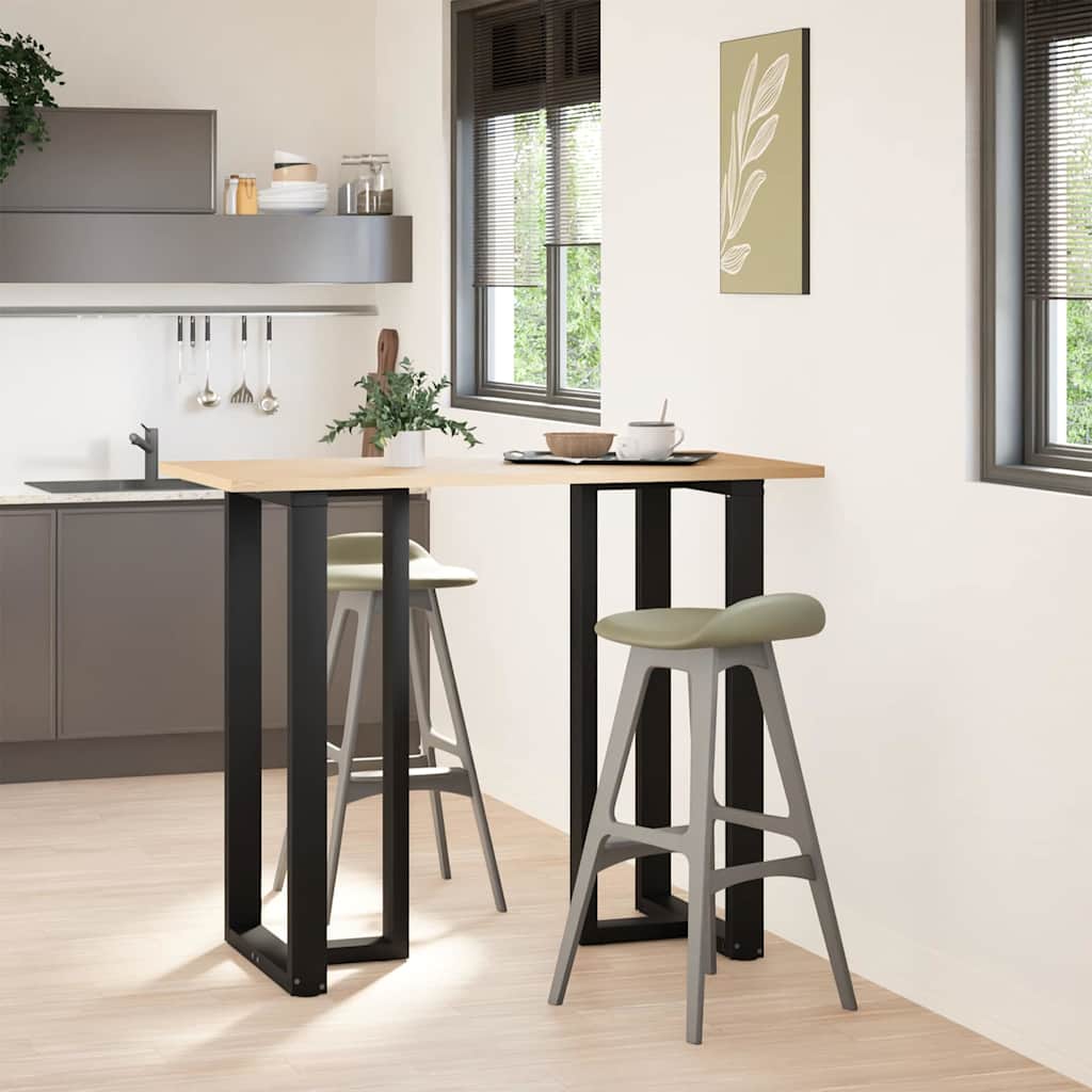 Pieds de table de bar en forme de T, 2 pièces, noir, 60 x 35 x (110-111) cm, acier - XIOS