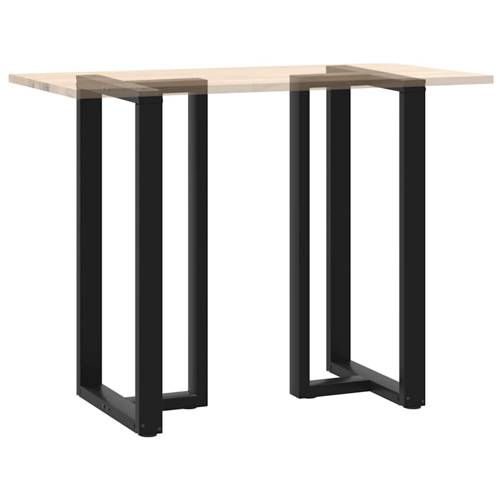 Pieds de table de bar en forme de T, 2 pièces, noir, 60 x 35 x (110-111) cm, acier - XIOS