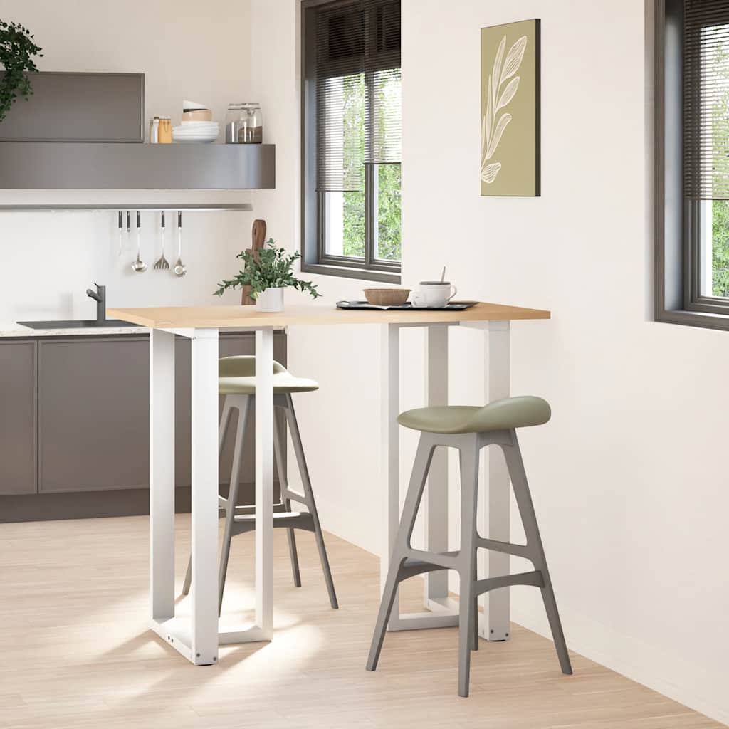 Pieds de table de bar en T, 2 pièces, blanc, 60 x 35 x (110-111) cm, acier - XIOS