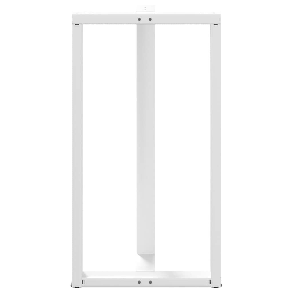 Pieds de table de bar en T, 2 pièces, blanc, 60 x 35 x (110-111) cm, acier - XIOS