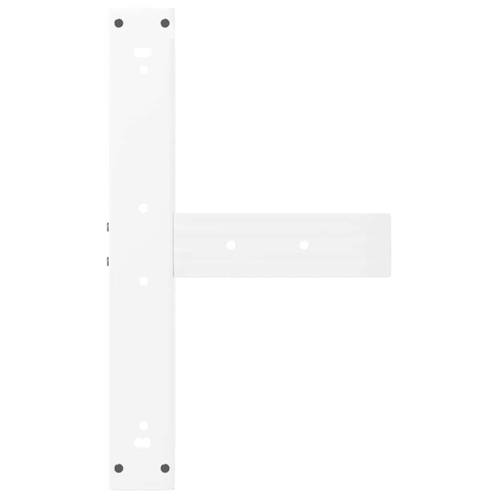 Pieds de table de bar en T, 2 pièces, blanc, 60 x 35 x (110-111) cm, acier - XIOS