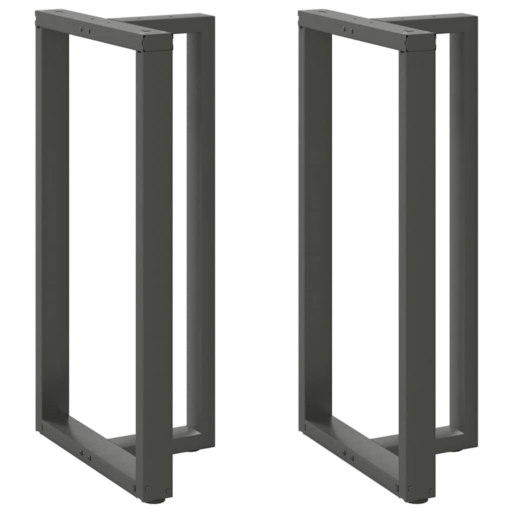 Pieds de table de bar en T, 2 pièces, anthracite, 60 x 35 x (110-111) cm, acier - XIOS
