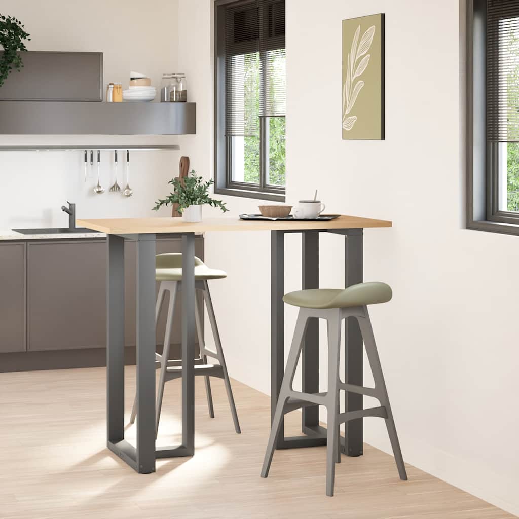 Pieds de table de bar en T, 2 pièces, anthracite, 60 x 35 x (110-111) cm, acier - XIOS