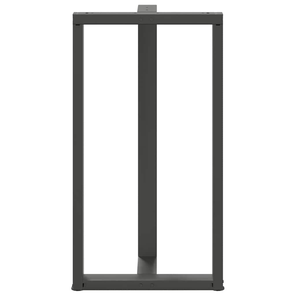 Pieds de table de bar en T, 2 pièces, anthracite, 60 x 35 x (110-111) cm, acier - XIOS