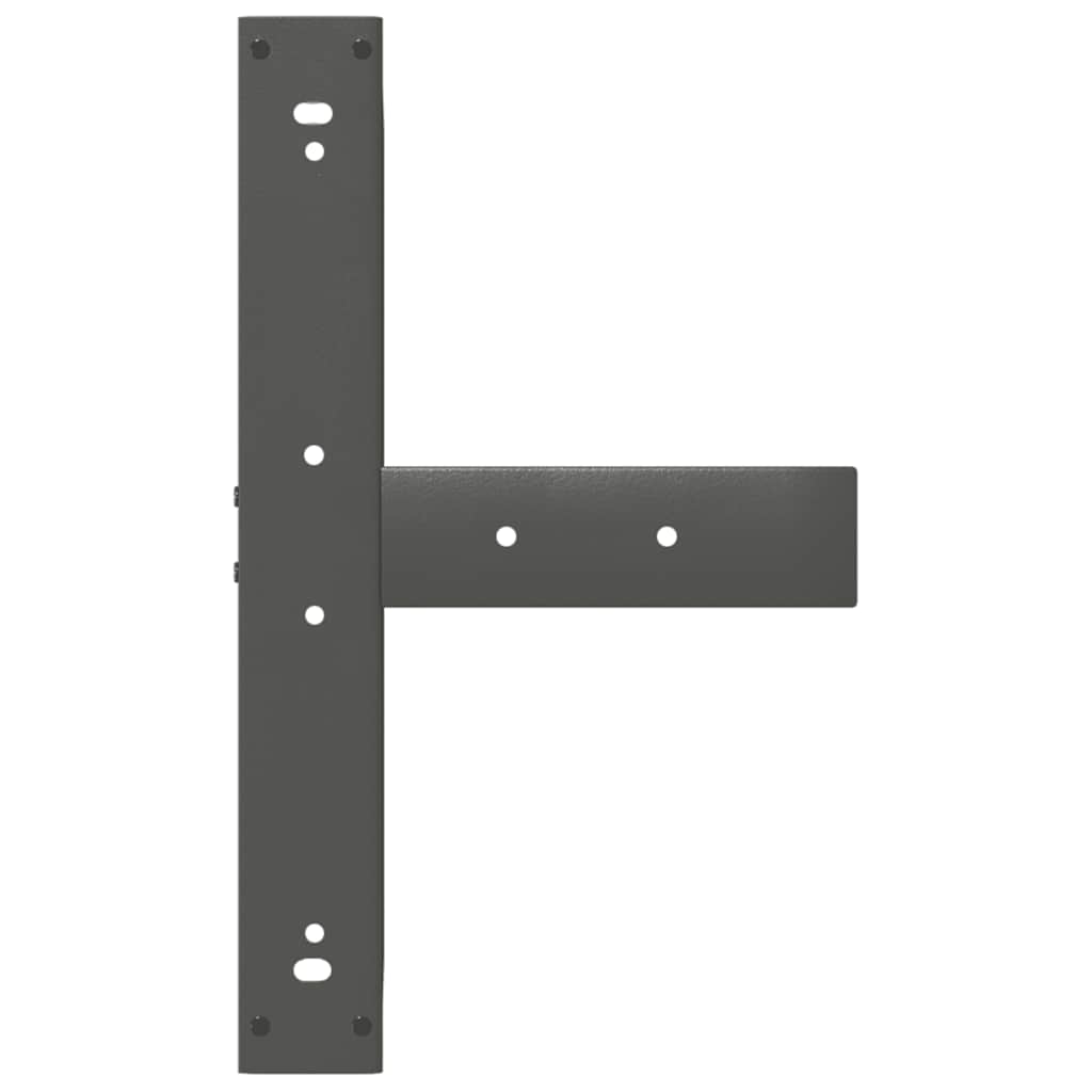 Pieds de table de bar en T, 2 pièces, anthracite, 60 x 35 x (110-111) cm, acier - XIOS