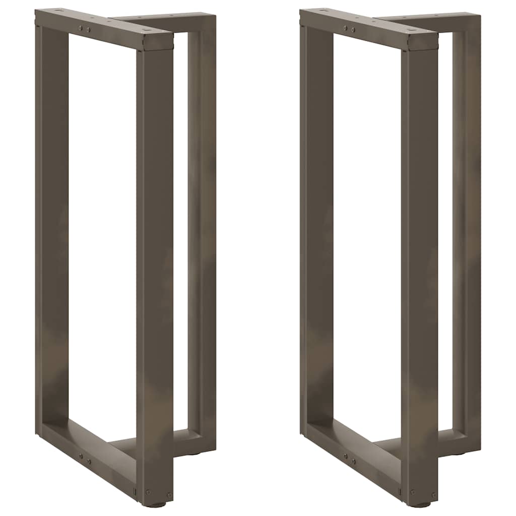 Pieds de table de bar en forme de T, 2 pièces, noir, 60 x 35 x (110-111) cm, acier - XIOS