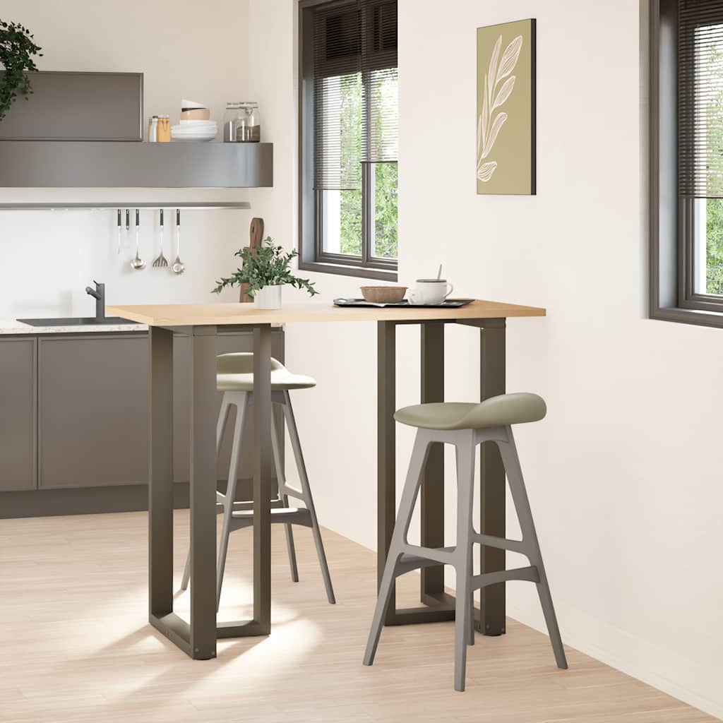Pieds de table de bar en forme de T, 2 pièces, noir, 60 x 35 x (110-111) cm, acier - XIOS