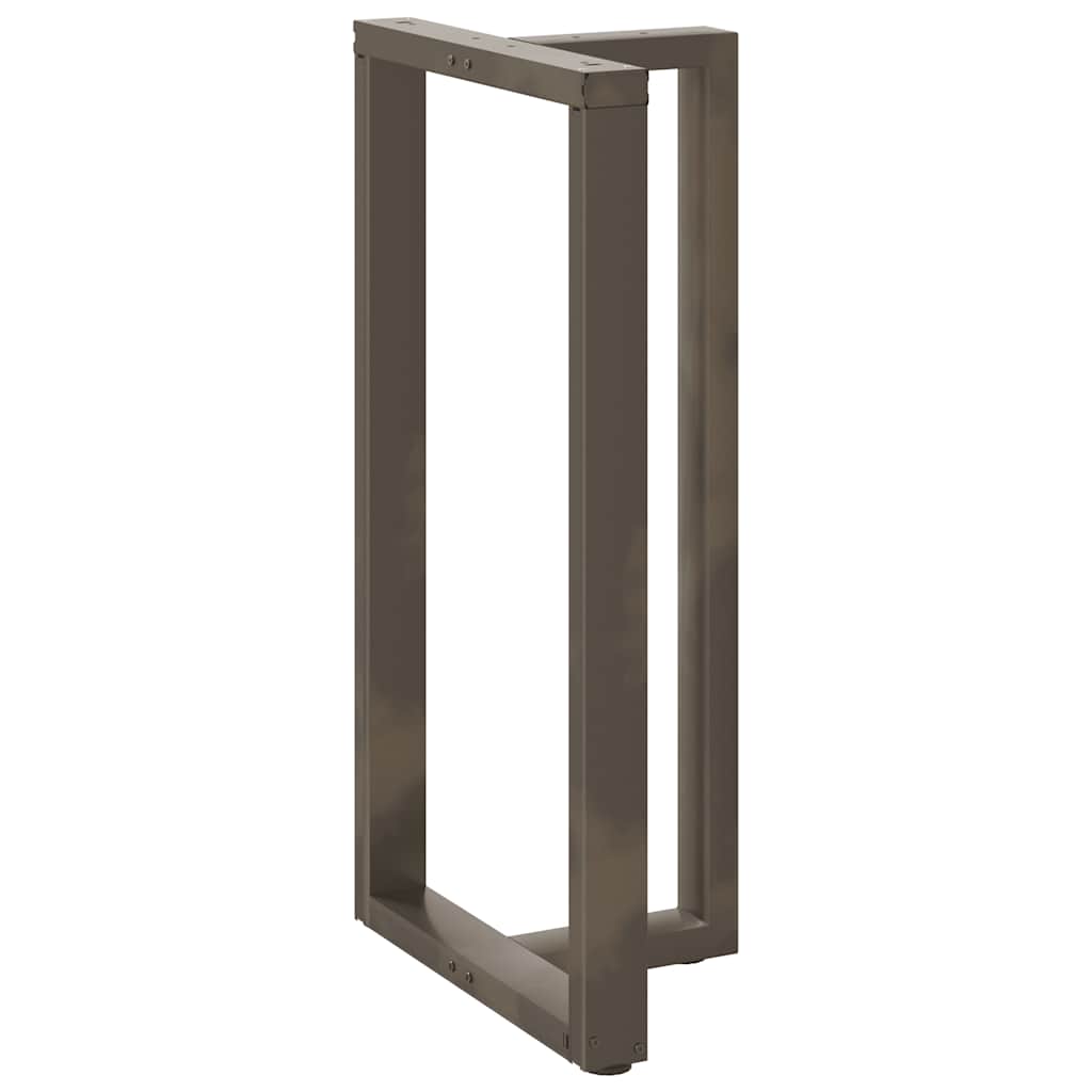 Pieds de table de bar en forme de T, 2 pièces, noir, 60 x 35 x (110-111) cm, acier - XIOS