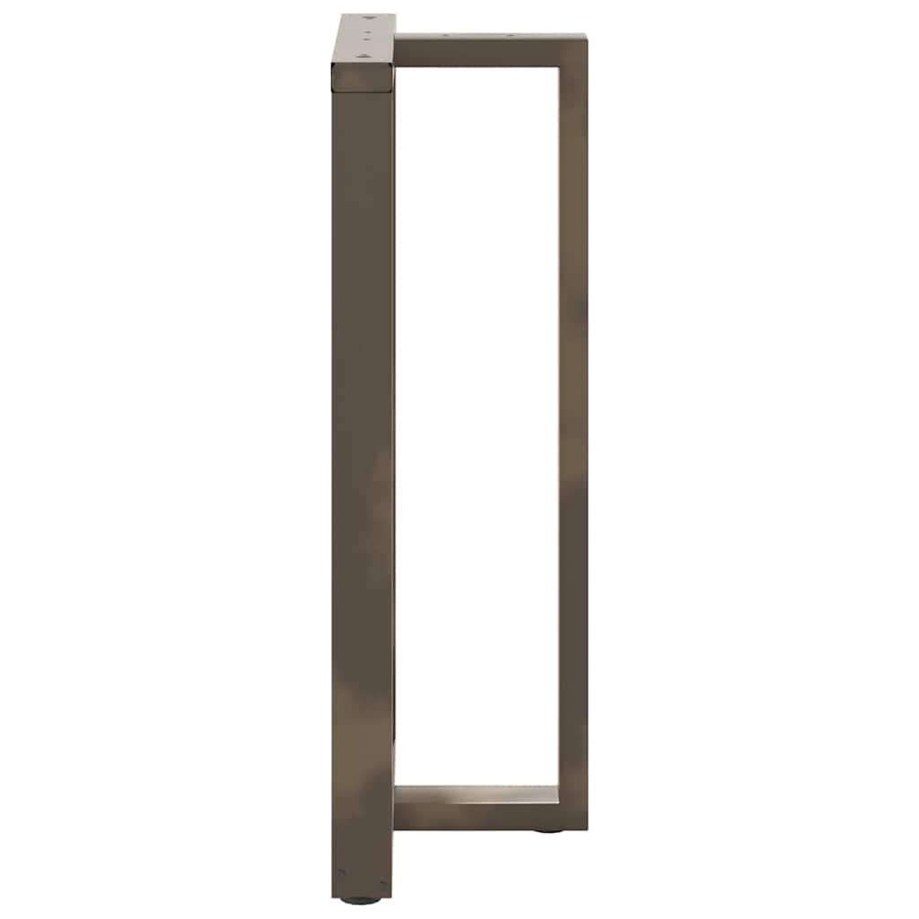 Pieds de table de bar en forme de T, 2 pièces, noir, 60 x 35 x (110-111) cm, acier - XIOS