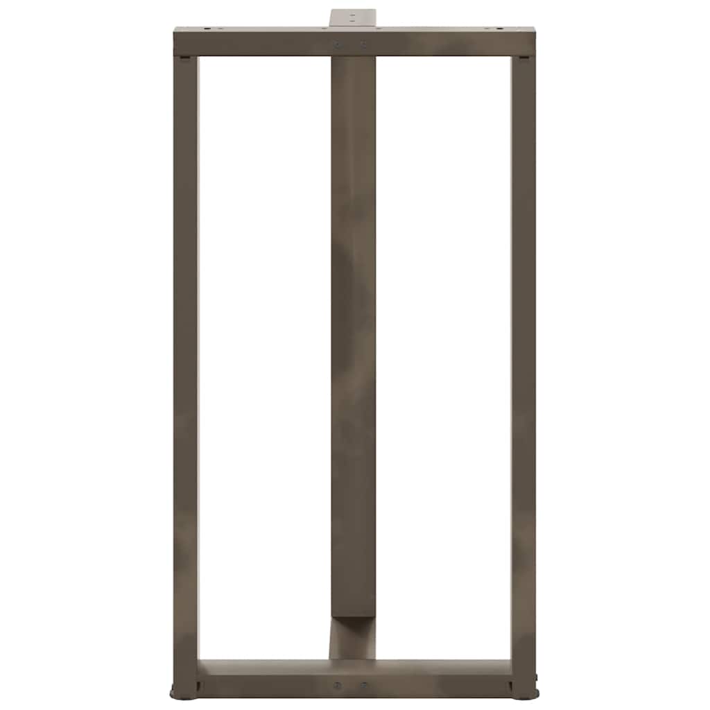 Pieds de table de bar en forme de T, 2 pièces, noir, 60 x 35 x (110-111) cm, acier - XIOS