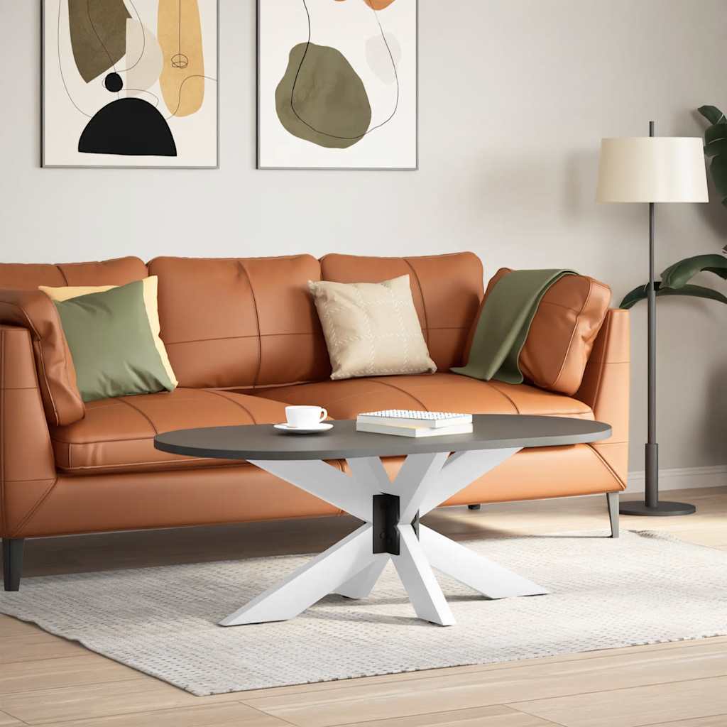 Pied de table basse en forme d'araignée, blanc, 98 x 58 x (42-43) cm, acier - XIOS