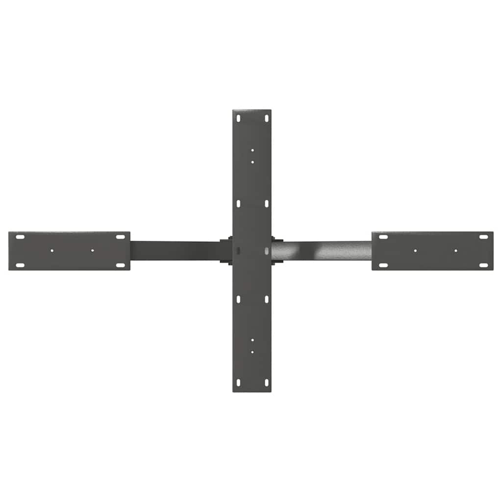 Pied de table basse en forme d'araignée, anthracite, 98 x 58 x (42-43) cm, acier - XIOS