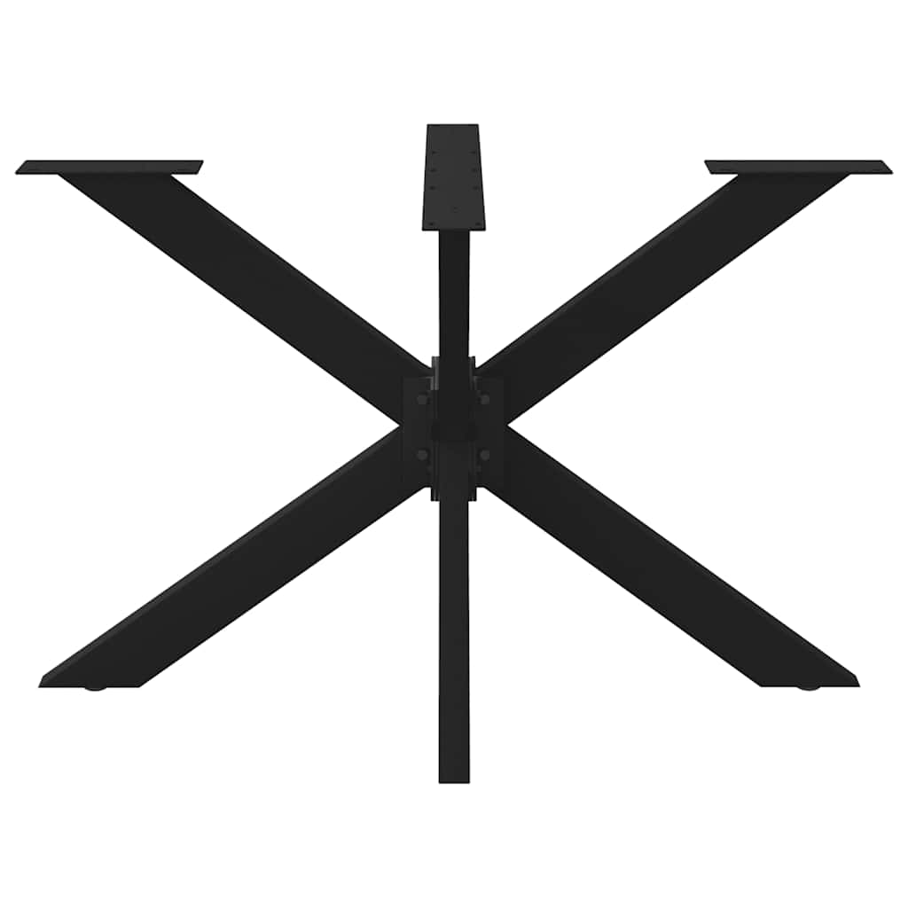Pied de table à manger en forme d'araignée, noir, 120 x 68 x (72-73) cm, acier - XIOS