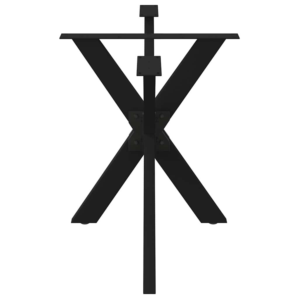 Pied de table à manger en forme d'araignée, noir, 120 x 68 x (72-73) cm, acier - XIOS