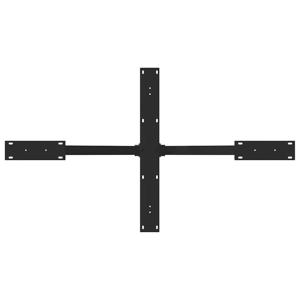 Pied de table à manger en forme d'araignée, noir, 120 x 68 x (72-73) cm, acier - XIOS