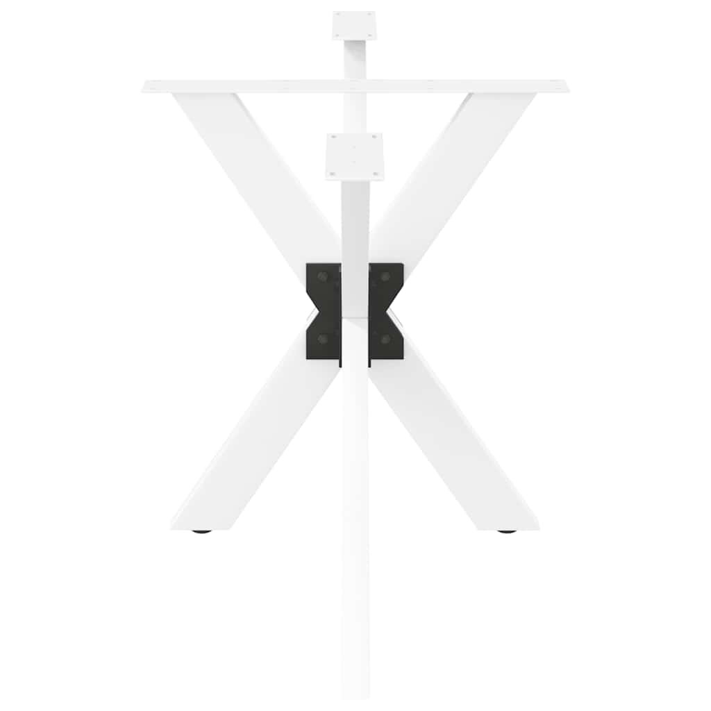 Pied de table à manger en forme d'araignée, blanc, 120 x 68 x (72-73) cm, acier - XIOS