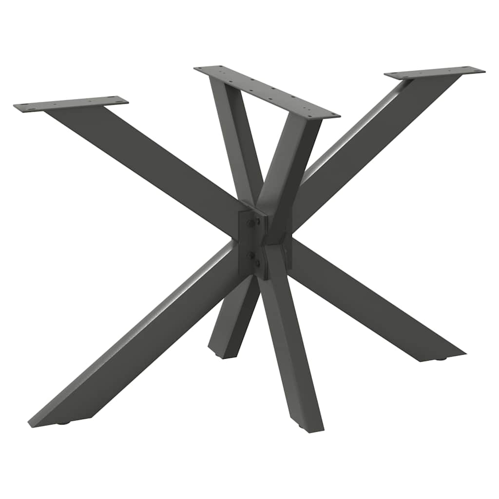 Pied de table à manger en forme d'araignée, anthracite, 120 x 68 x (72-73) cm, acier - XIOS
