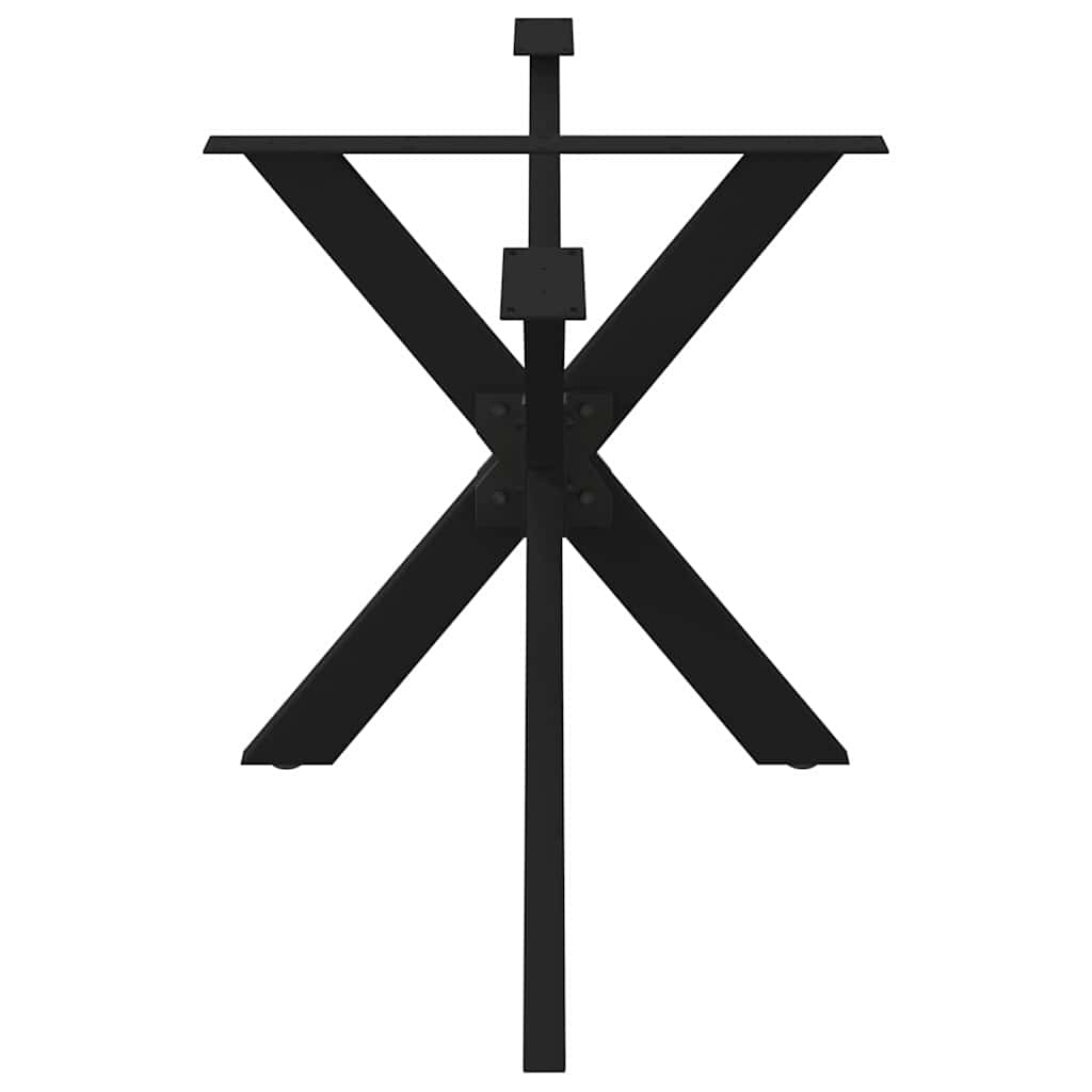 Pied de table à manger en forme d'araignée noir 150 x 78 x (72-73) cm en acier - XIOS