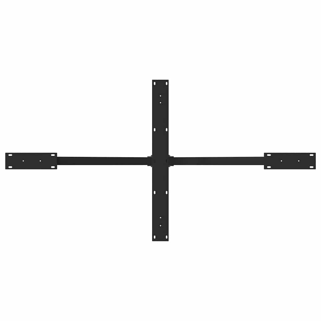 Pied de table à manger en forme d'araignée noir 150 x 78 x (72-73) cm en acier - XIOS