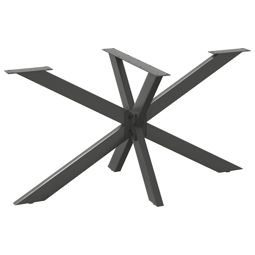 Pied de table à manger en forme d'araignée, anthracite, 150 x 78 x (72-73) cm, acier - XIOS