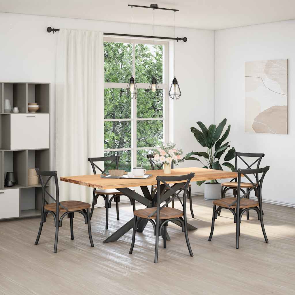 Pied de table à manger en forme d'araignée, anthracite, 150 x 78 x (72-73) cm, acier - XIOS