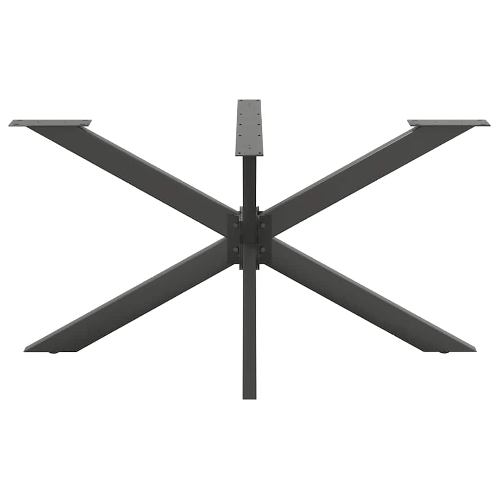 Pied de table à manger en forme d'araignée, anthracite, 150 x 78 x (72-73) cm, acier - XIOS