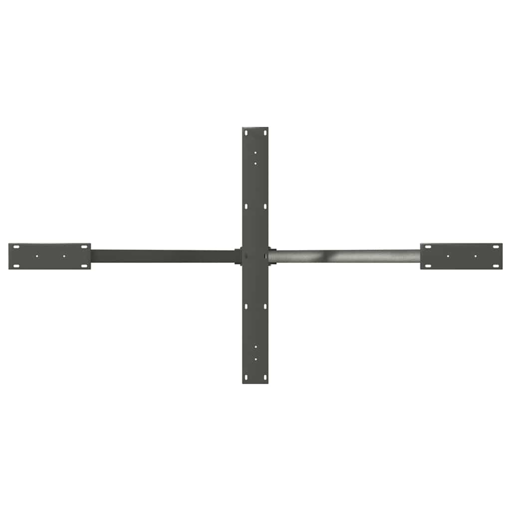 Pied de table à manger en forme d'araignée, anthracite, 150 x 78 x (72-73) cm, acier - XIOS