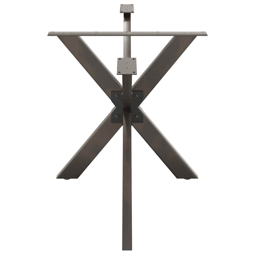 Pied de table à manger en forme d'araignée noir 150 x 78 x (72-73) cm en acier - XIOS