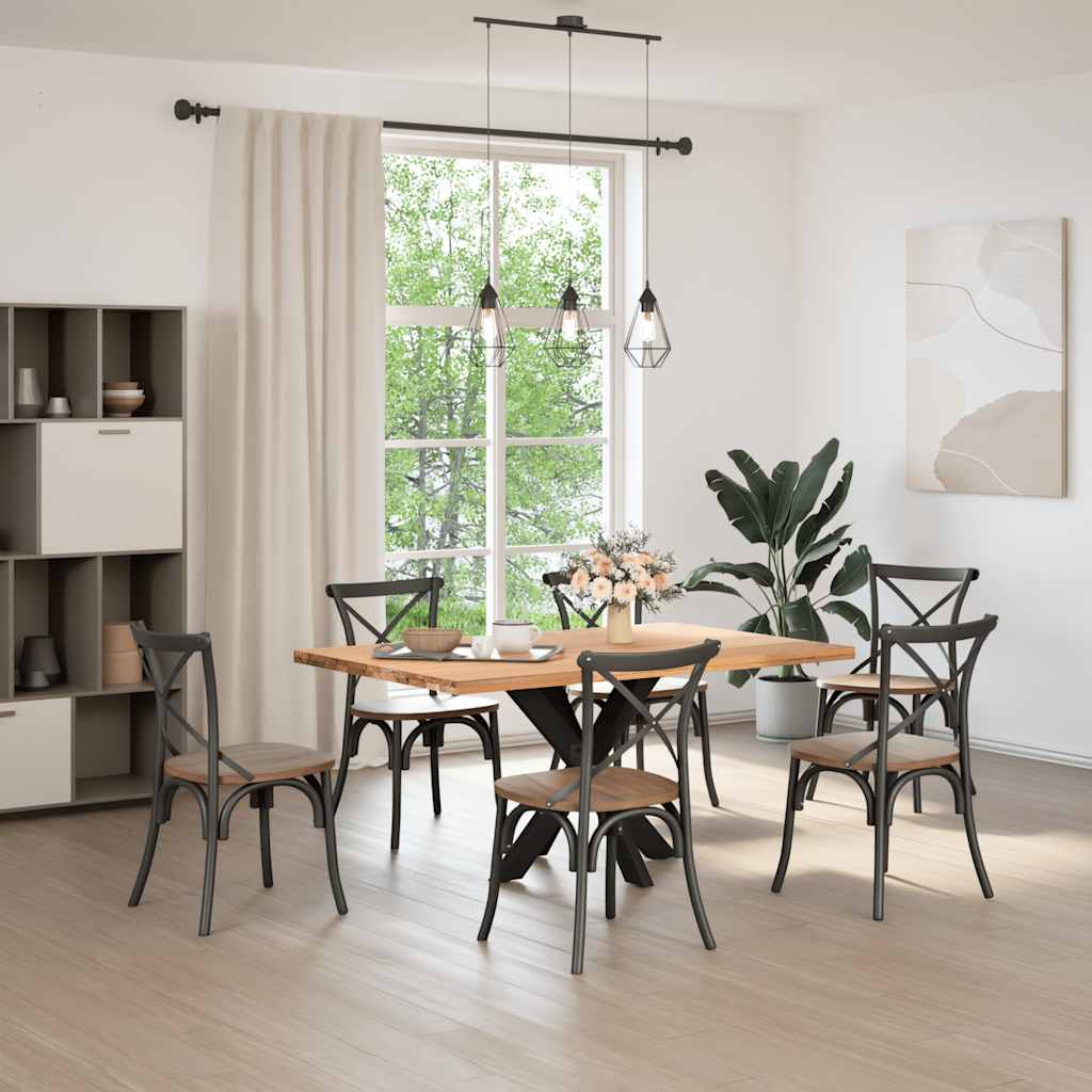 Pied de table à manger en forme d'araignée noir 85 x 85 x (72-73) cm en acier - XIOS