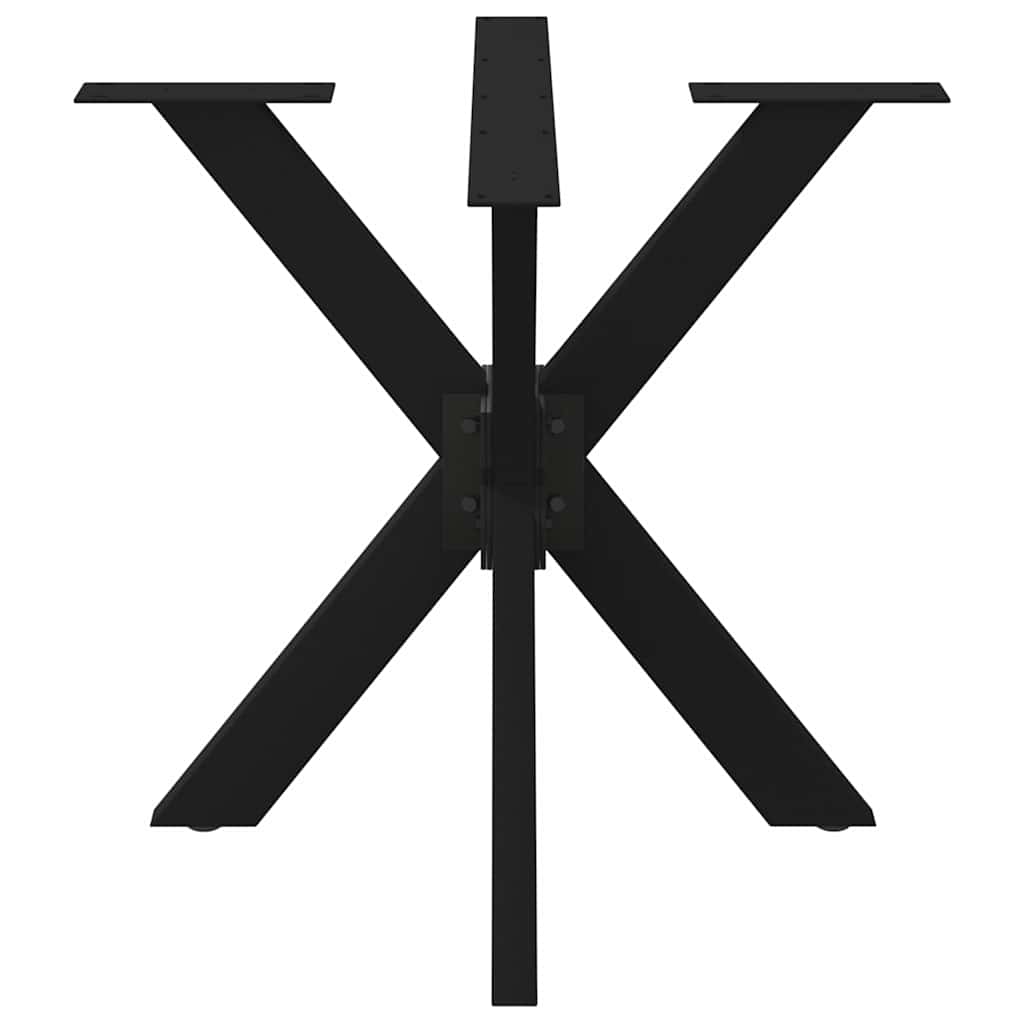 Pied de table à manger en forme d'araignée noir 85 x 85 x (72-73) cm en acier - XIOS