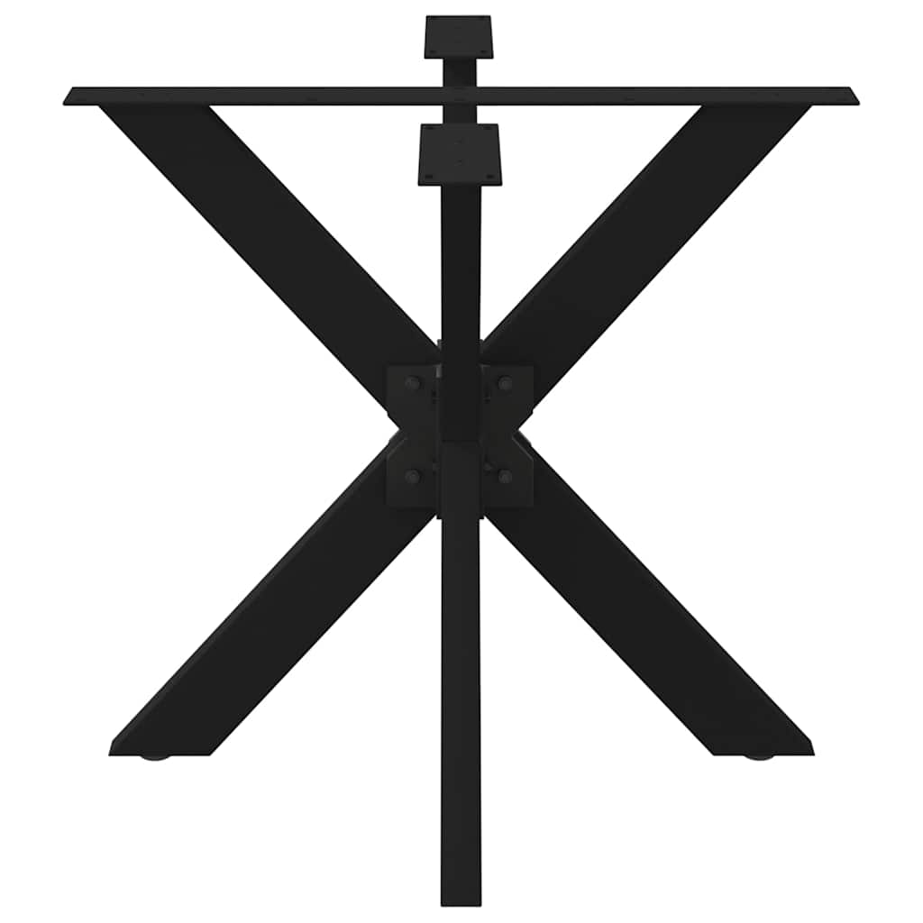 Pied de table à manger en forme d'araignée noir 85 x 85 x (72-73) cm en acier - XIOS