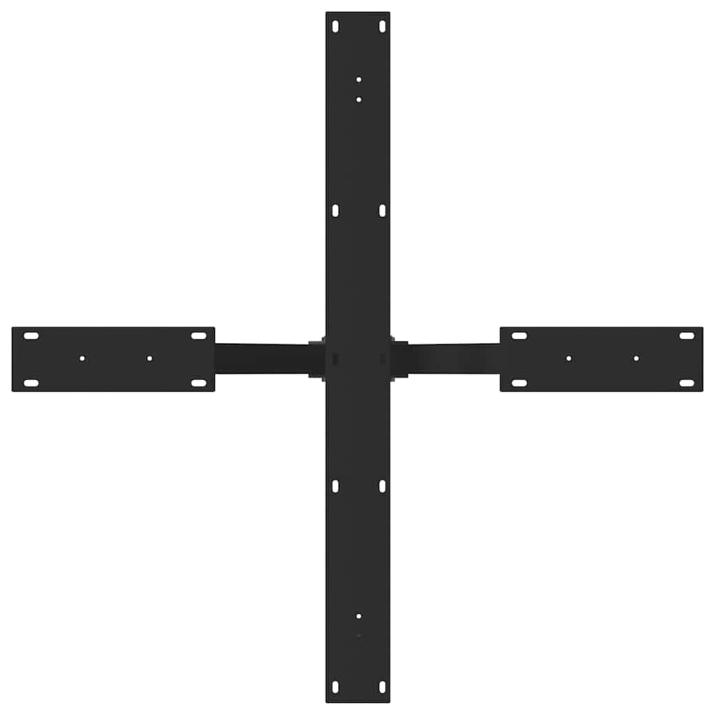 Pied de table à manger en forme d'araignée noir 85 x 85 x (72-73) cm en acier - XIOS