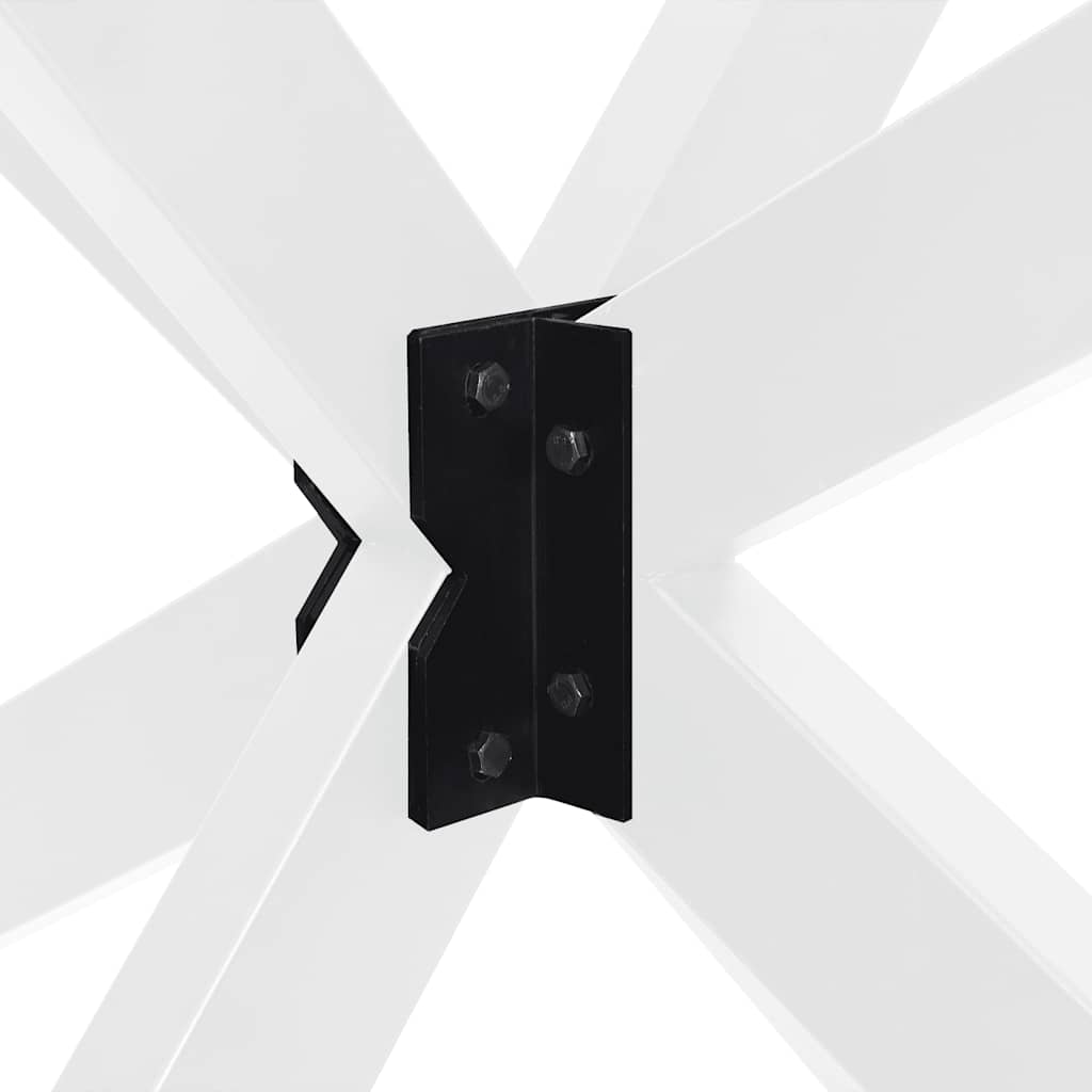 Pied de table à manger en forme d'araignée, blanc, 85 x 85 x (72-73) cm, acier - XIOS