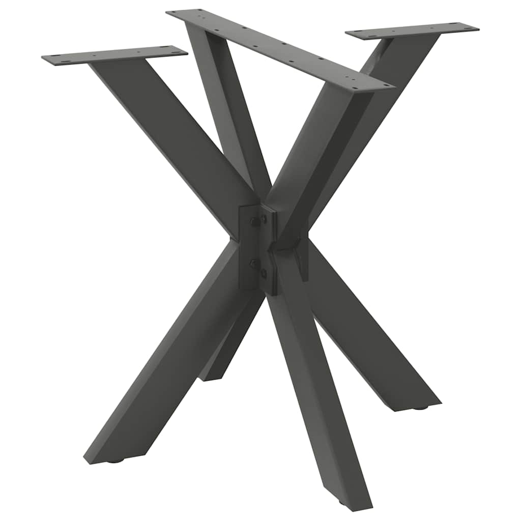 Pied de table à manger en forme d'araignée, anthracite, 85 x 85 x (72-73) cm, acier - XIOS