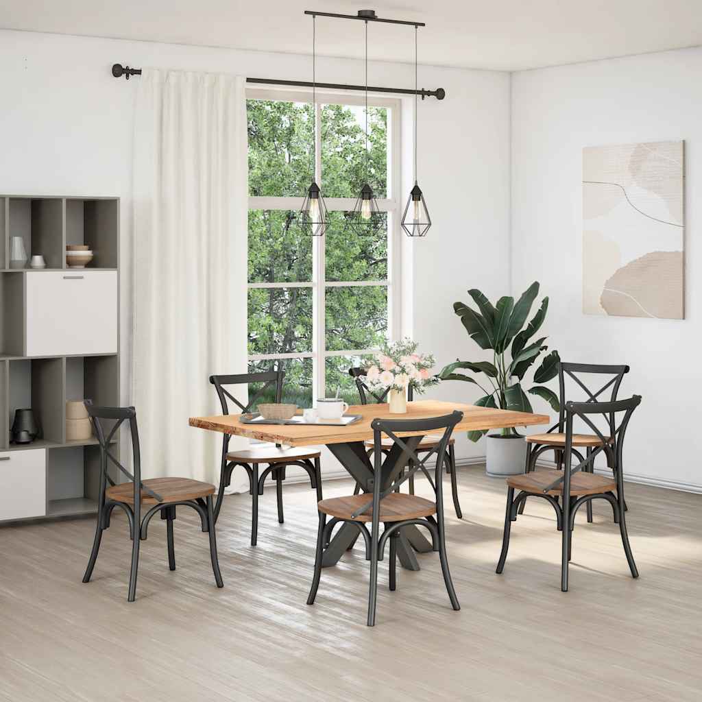 Pied de table à manger en forme d'araignée, anthracite, 85 x 85 x (72-73) cm, acier - XIOS