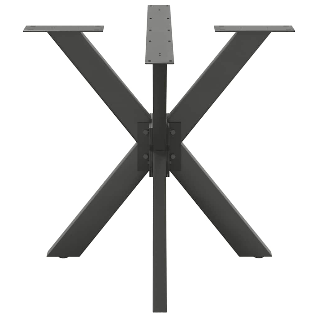 Pied de table à manger en forme d'araignée, anthracite, 85 x 85 x (72-73) cm, acier - XIOS