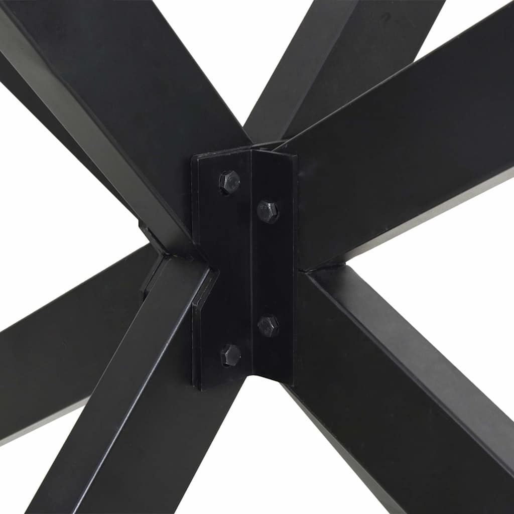 Pied de table à manger en forme d'araignée, anthracite, 85 x 85 x (72-73) cm, acier - XIOS